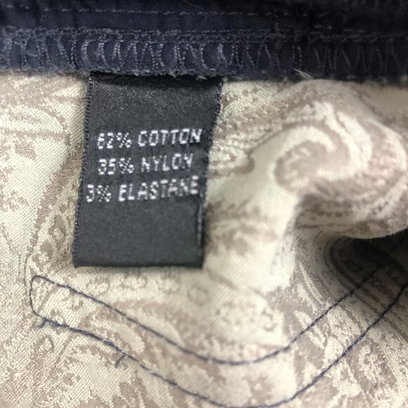 Vintage Ellen Tracy Company Jeans Women's 10 Straight Pockets Dark Grey Paisley - Picture 7 of 9